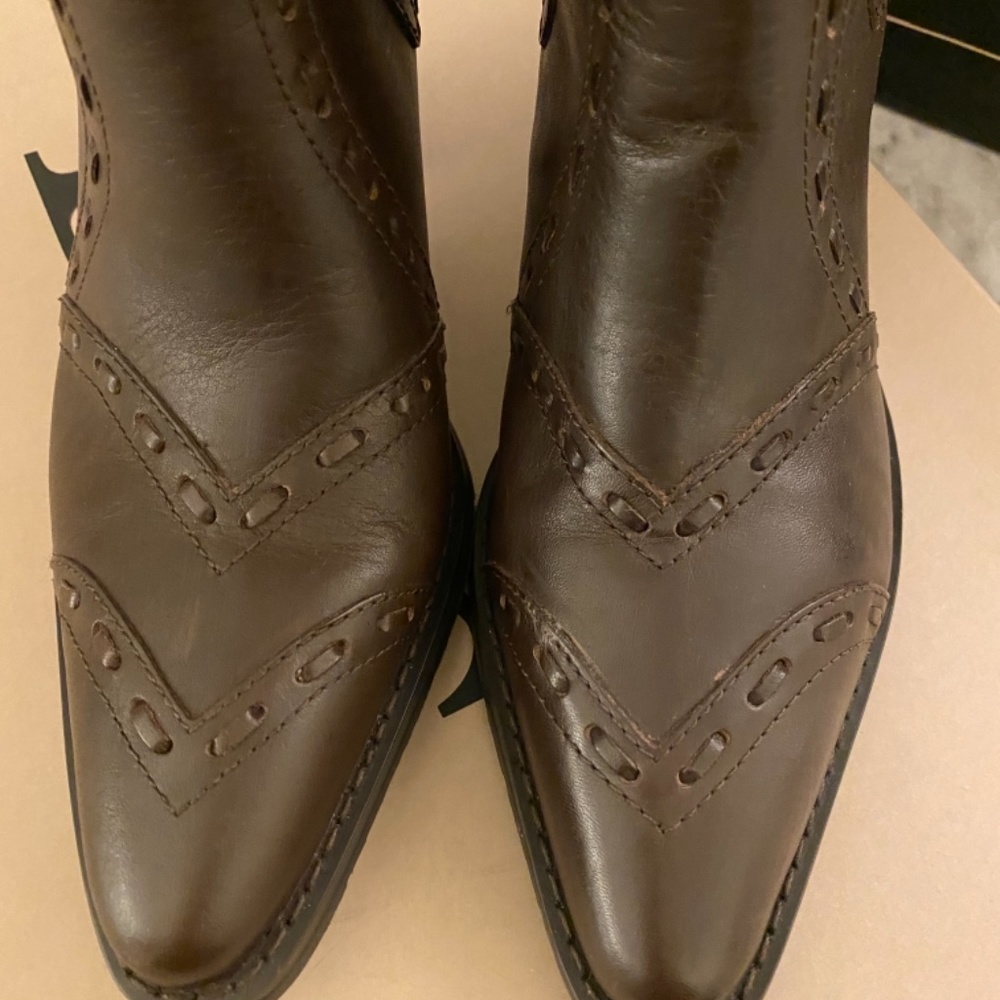 GHBass Brown leather boots nib sz 6.5 - Picture 6 of 11